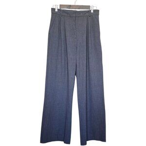 ABERCROMBIE & FITCH Grey High Waisted Wide Leg Trouser Pant sz 8R/29
